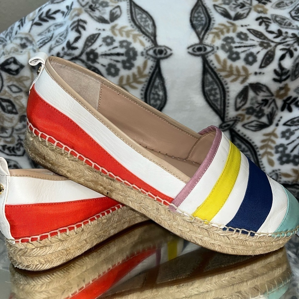 Kate Spade New York ‘Leena’ Rainbow Leather Espadrilles Sz 10. - Picture 7 of 16